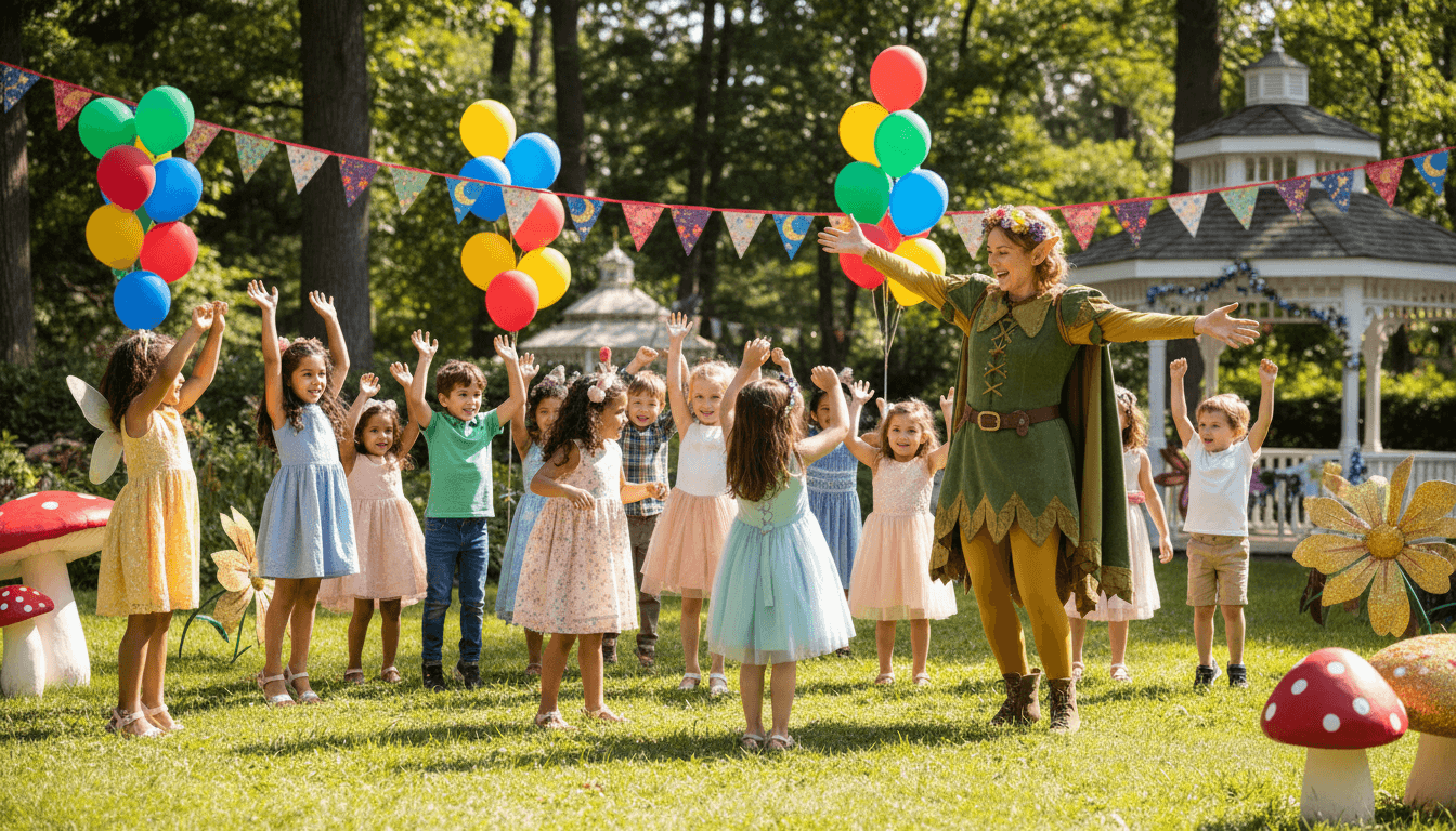 Character performer entertaining at festival
